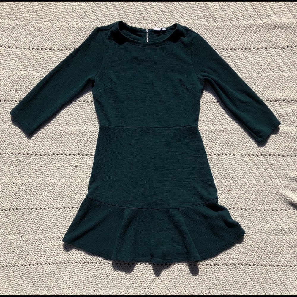 Green mini dress